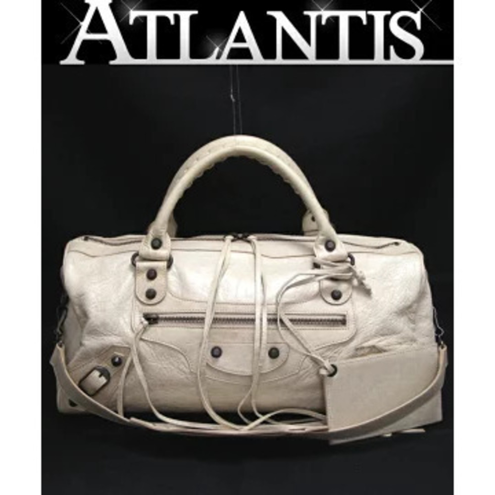 Balenciaga Twiggy Bag Handbag Leather Off White